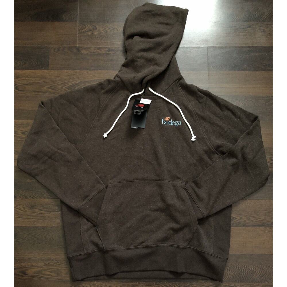 New Balance x Bodega Hoodie DUO Men’s Size M Brown Drawstring MT33571